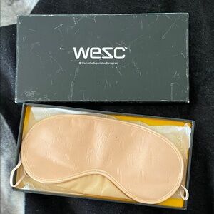 WESC Blush Beige Leather Sleep Mask